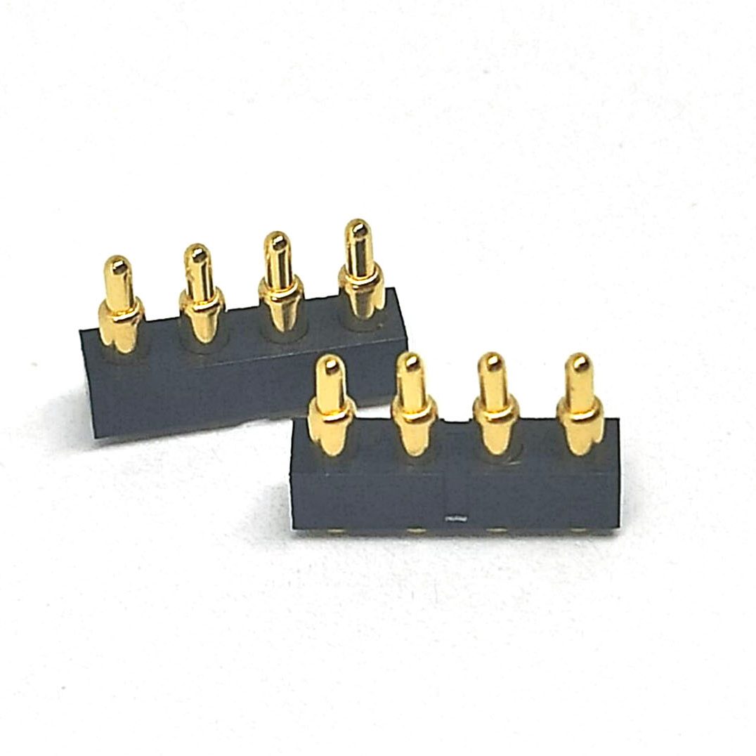 2.54mm pitch 4pins Spring Loaded pogo connector single row