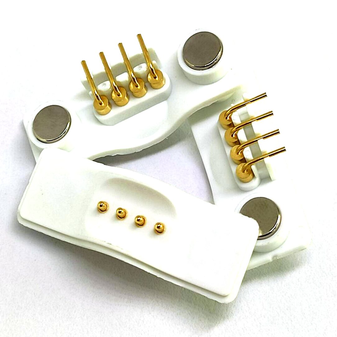 Custom 2.5mm  4 Pin Magnetic Absorption Female Pogo Pin For Handyblock