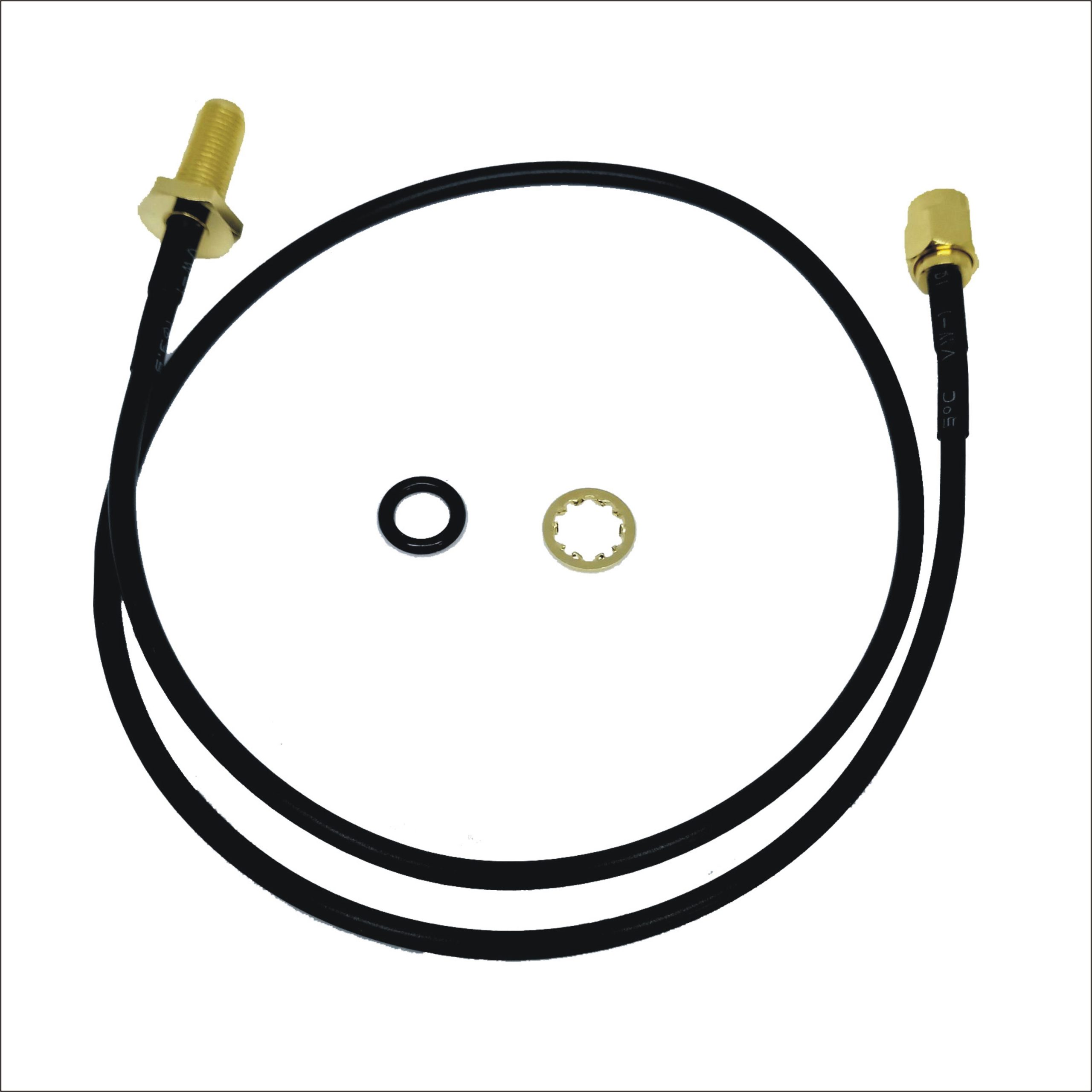 SMA R/P JACK TO SMA PLUG RG174 Cable assembly with o’ring on the antenna leads