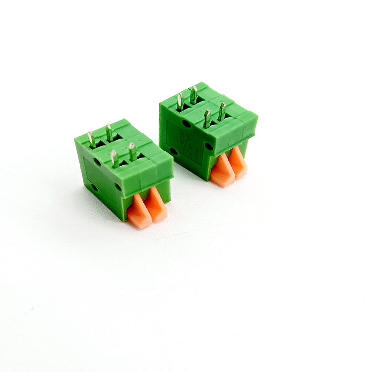 KF141V 150V 2A 2.54mm Pitch 2P Green Spring Terminal Block for PCB Mounting CONNECTOR