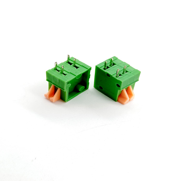 KF141V 150V 2A 2.54mm Pitch 2P Green Spring Terminal Block for PCB Mounting CONNECTOR