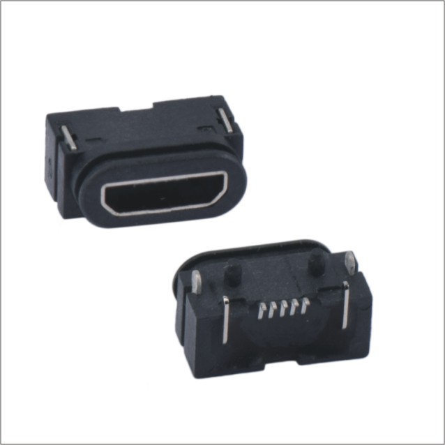 Micro USB Waterproof Male R/A SMT AB Type 5P