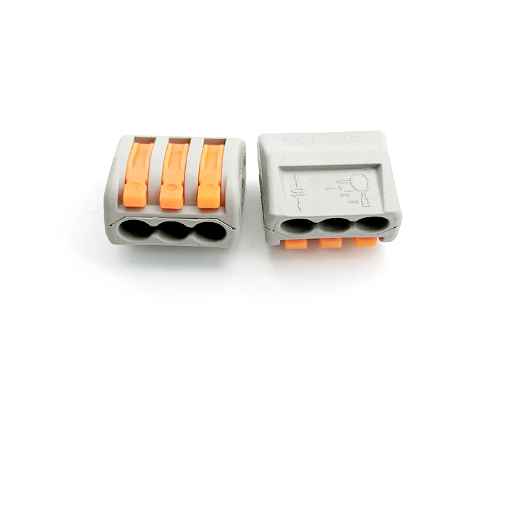 PCT-222-413 Wire Quick Connector Wire Butt Terminal PCT Electrical Connectors SPLICE LEVER 28-12 AWG 3POS