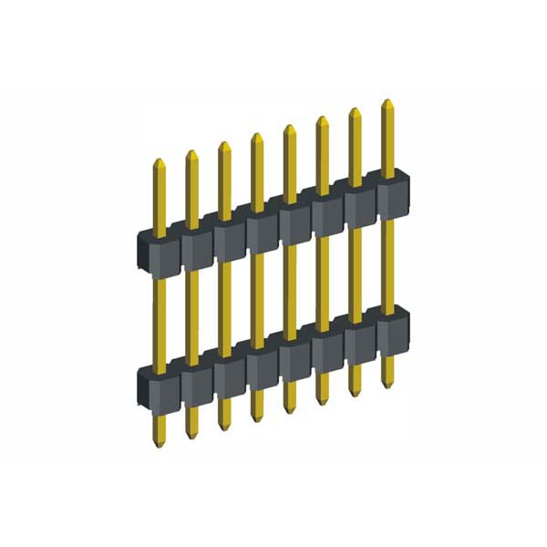 2.0mm Pin Header Dip Type Single Row Double Insulator