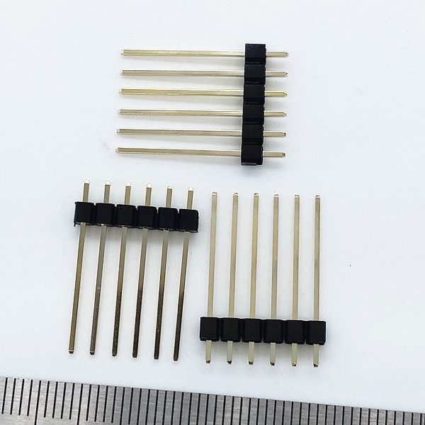 2.54mm male pin header connector single row straight connector 6p 21.08mm length male header