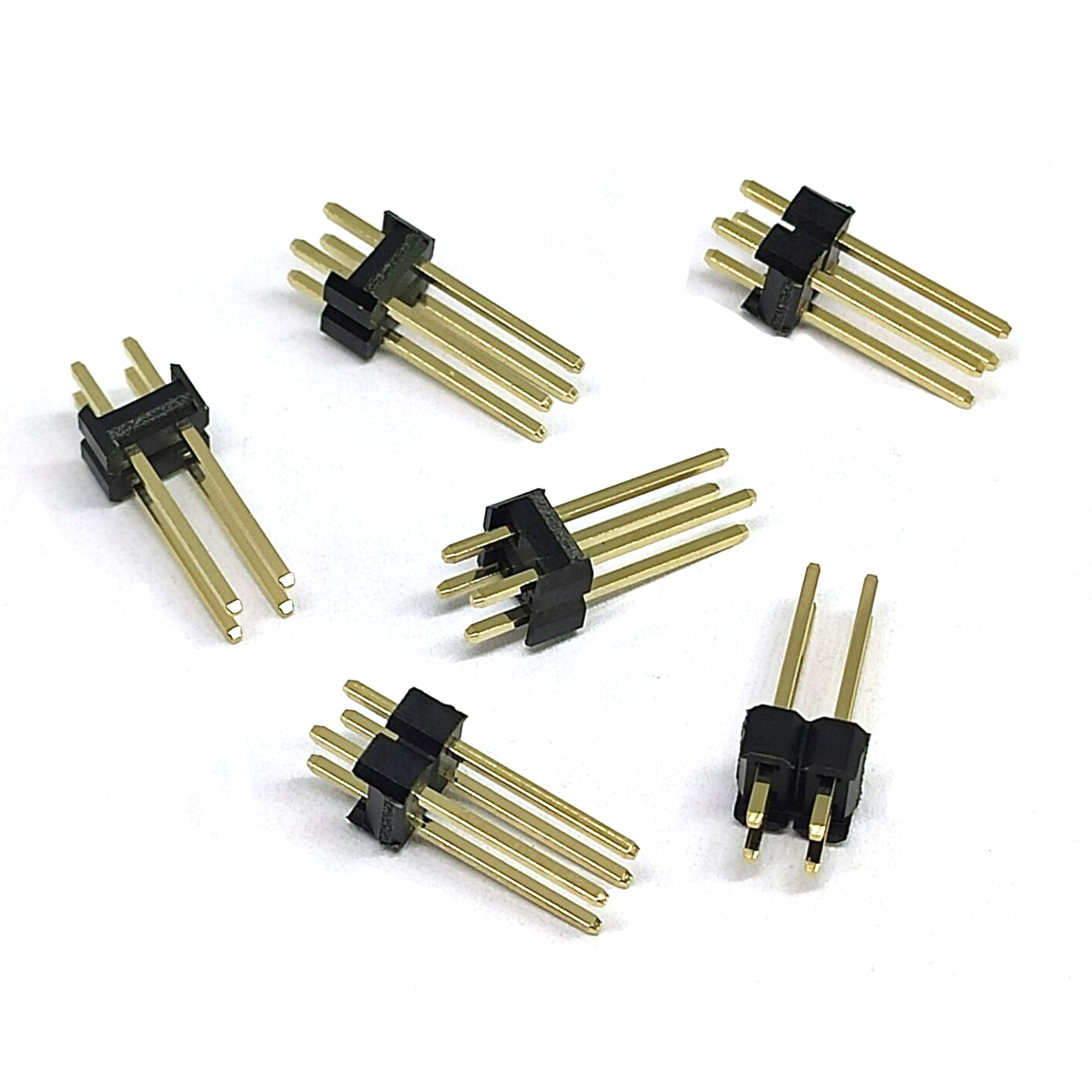 Custom made 2.54 mm Pitch 4Pin dual row PCB Connector Pin Header Connector