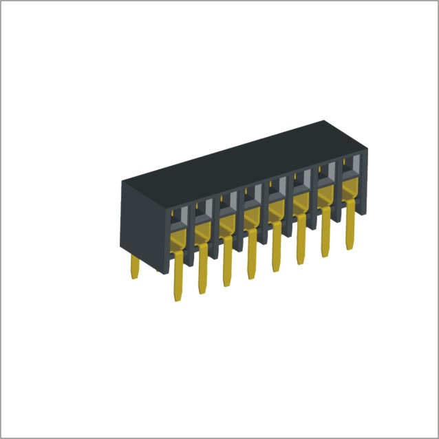 2.0mm PCB Socket Horizontal Entry Dip Type Double Row