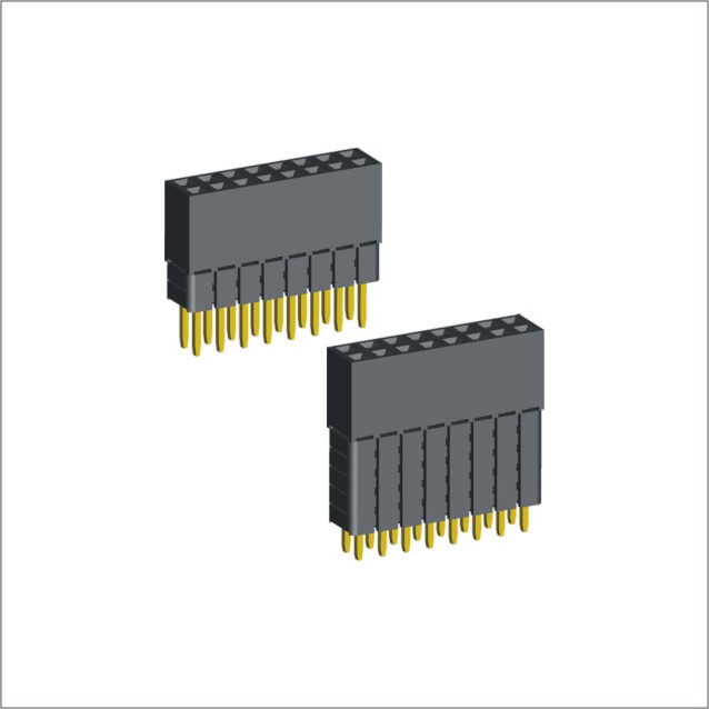 2.0mm PCB Socket Elevated Dip Type Double Row