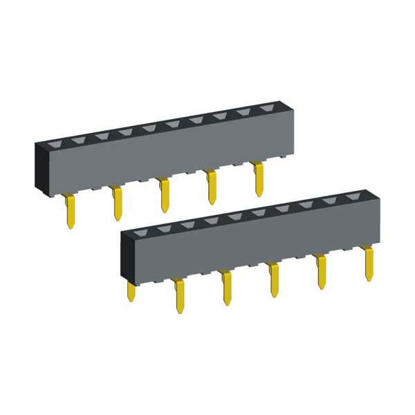 2.54mm PCB Socket Bottom Entry Type Single Row H=5.0mm