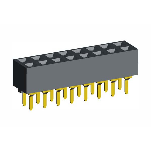 2.54mm PCB Socket Dip Type Double Row H=5.0/7.2/11.0mm