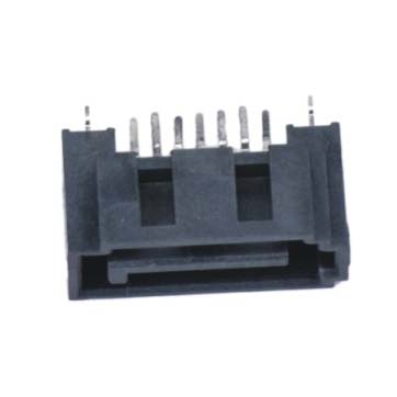 SATA 7P Plug R/A Dip Type With Metal Tab