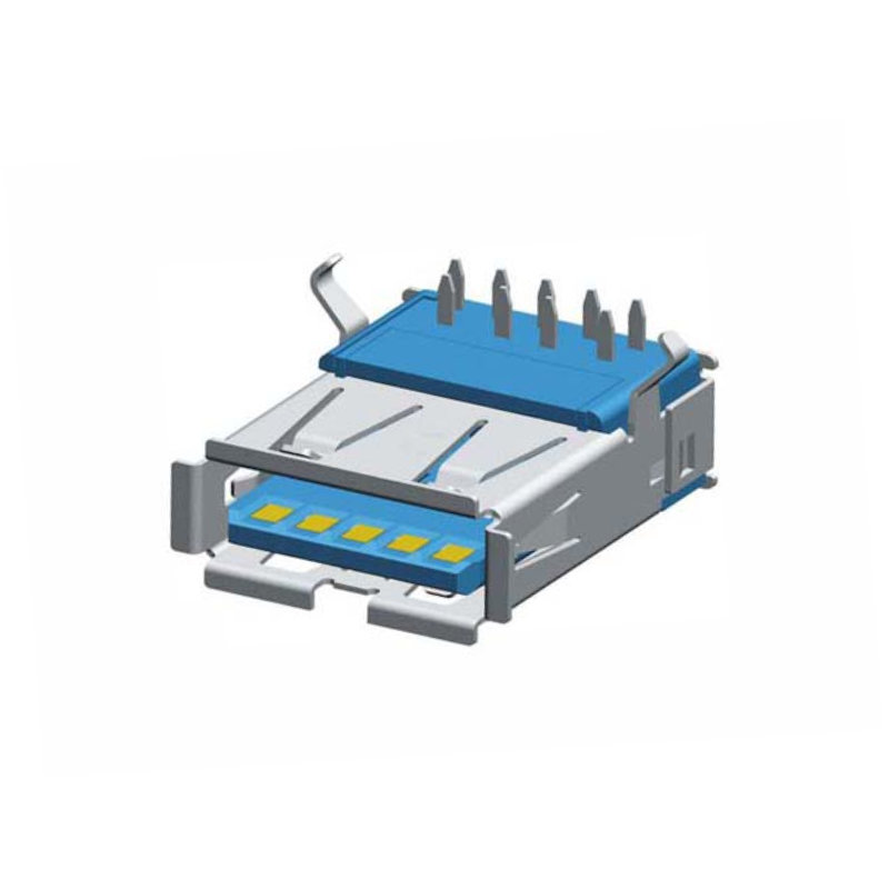 USB A Female Rev 3.0 R/A Dip Type 9P
