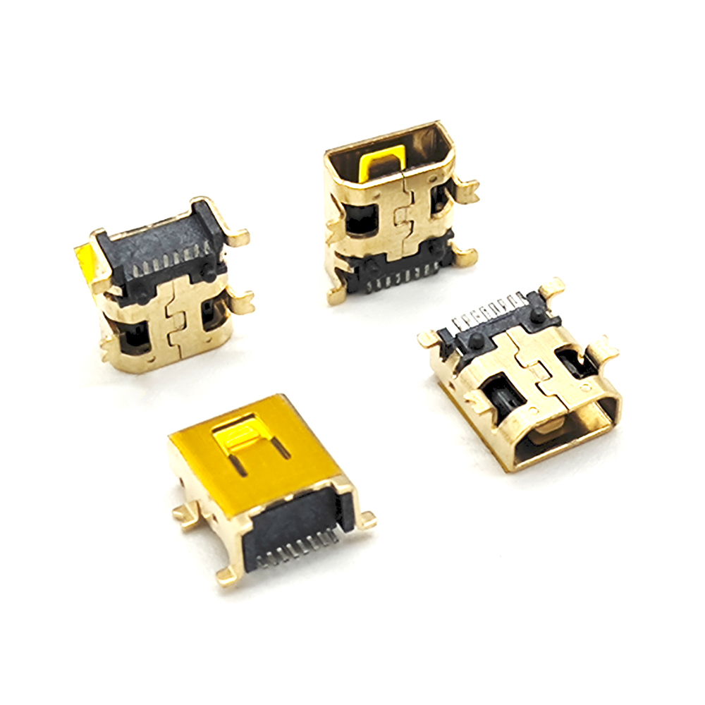 mini USB connector socket 8P Right Angle SMT Type