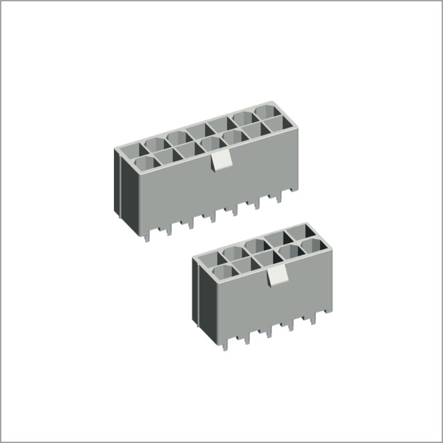 MX 4.2mm Wafer Straight Dip Type Without Peg Double Row