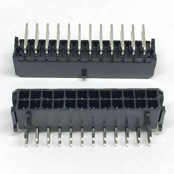 PCB Headers Micro-Fit 3.0 43045 Right-Angle Header 3.00mm Pitch Dual Row 24 Circuits 430452400