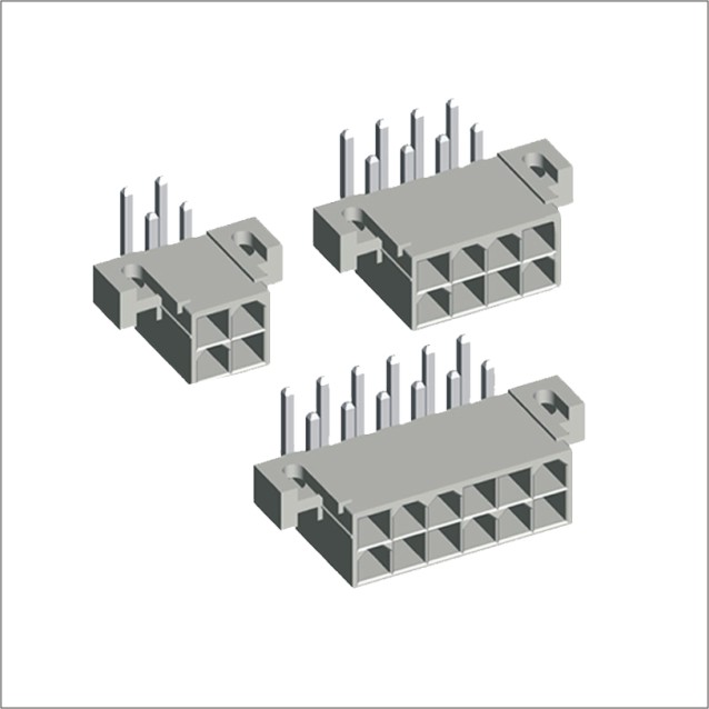MX 4.2mm Wafer R/A Dip Type With Mounting Ear Double Row
