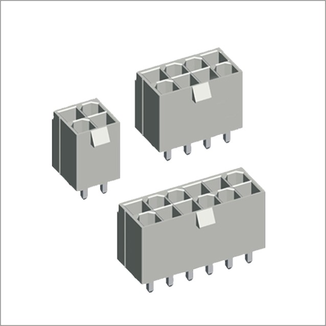 MX 4.2mm Wafer straight Dip Type With Peg Double Row