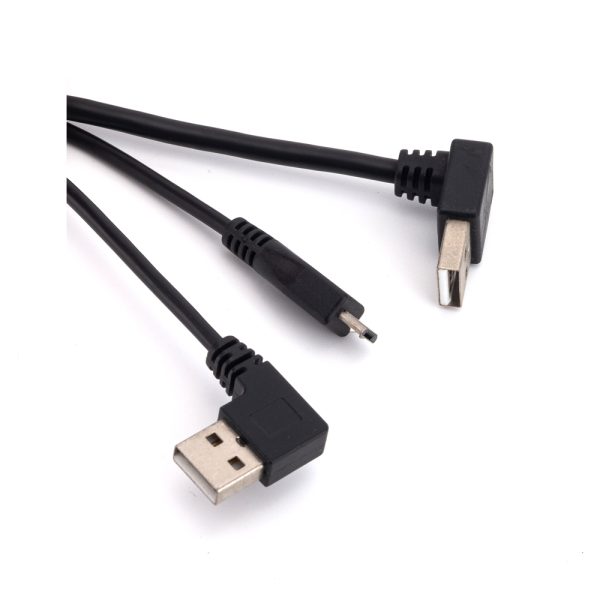 OEM Factory Right Angle USB3.1 Type-c Male To Micro USB2.0 Female Adapter Converter Data Cable