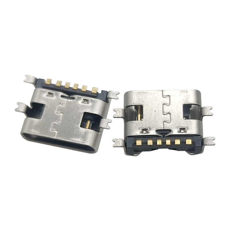 USB-C (USB TYPE-C) Receptacle Connector 24 (6+18 Dummy) – Power Only 6 Pin Position Surface Mount, Right Angle Replace USB4135-GF-A