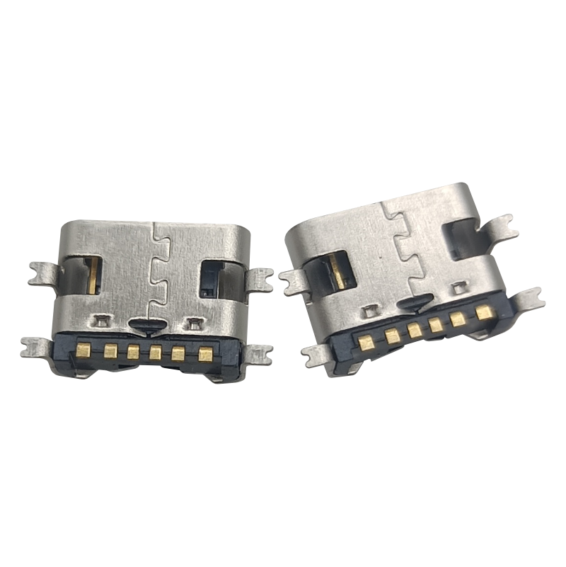 USB-C (USB TYPE-C) Receptacle Connector 24 (6+18 Dummy) – Power Only 6 Pin Position Surface Mount, Right Angle Replace USB4135-GF-A