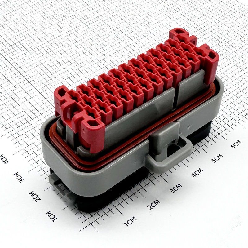 4.0mm TE 776164 Rectangular Housing cnnector 35P Plug Black HTE40-35-GY_2 4.0mm TE 776164 Rectangular Housing Connector 35P Plug Black