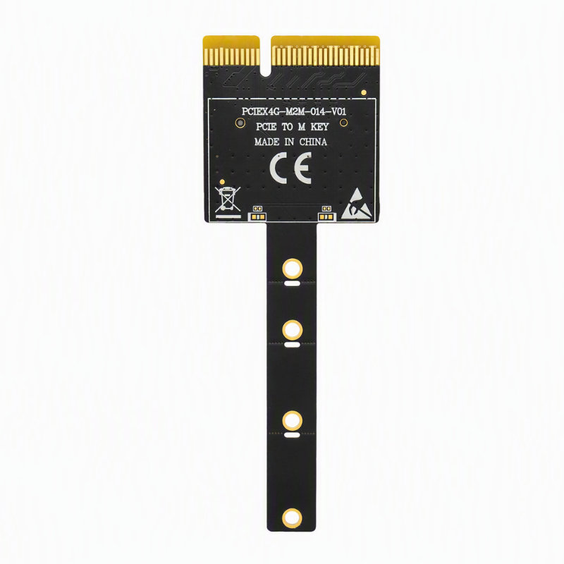 PCIE 5.0 x4 to M.2 M-Key NVMe SSD Adapter Card for 2230/2242