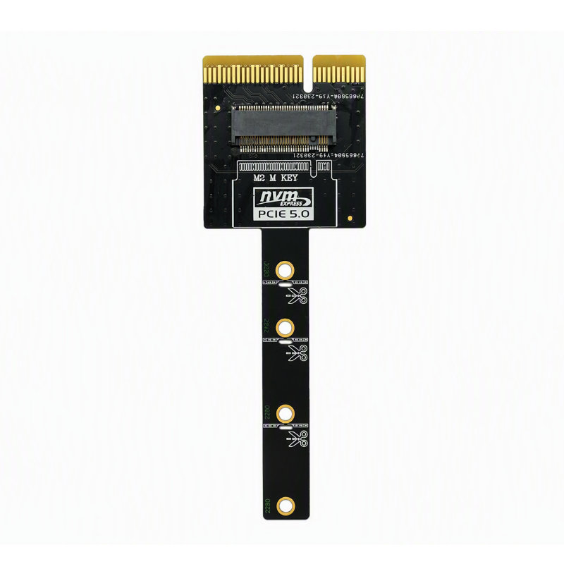 PCIE 5.0 x4 to M.2 M-Key NVMe SSD Adapter Card for 2230/2242