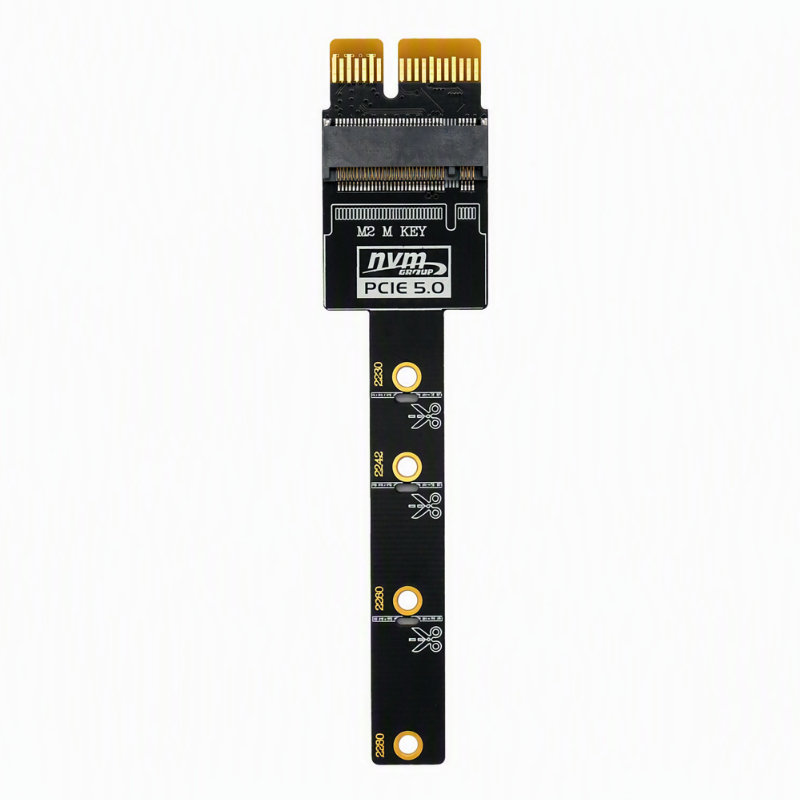 PCIe 5.0 x1 to M.2 M-Key NVMe SSD Adapter Card for 2260/2280