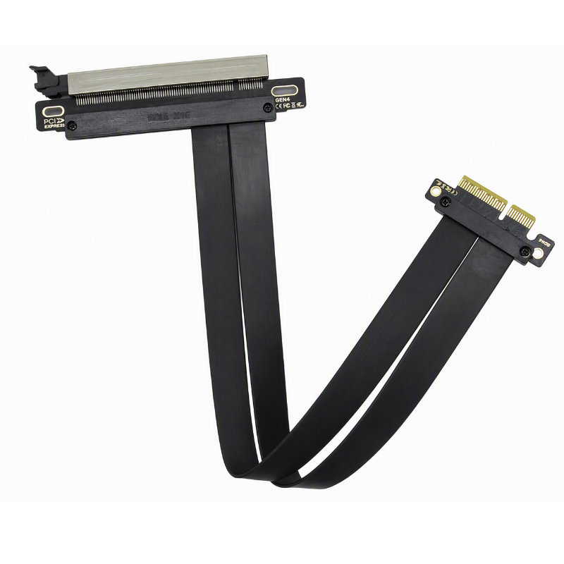 PCIe 4.0 x4 to x16 Flexible GPU Riser Cable PCIe 4.0 x4 to x16 Flexible GPU Riser Cable