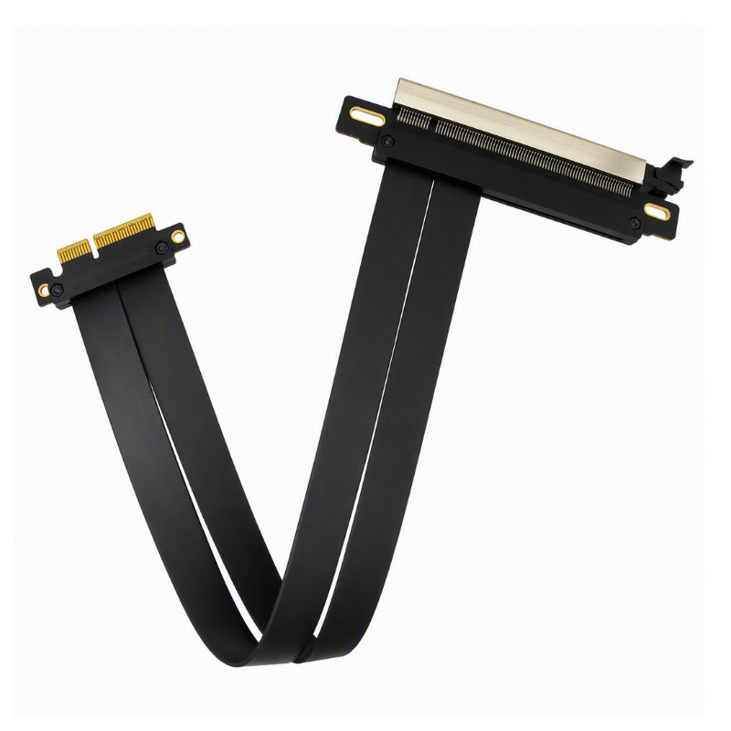 PCIe 4.0 x4 to x16 Flexible GPU Riser Cable