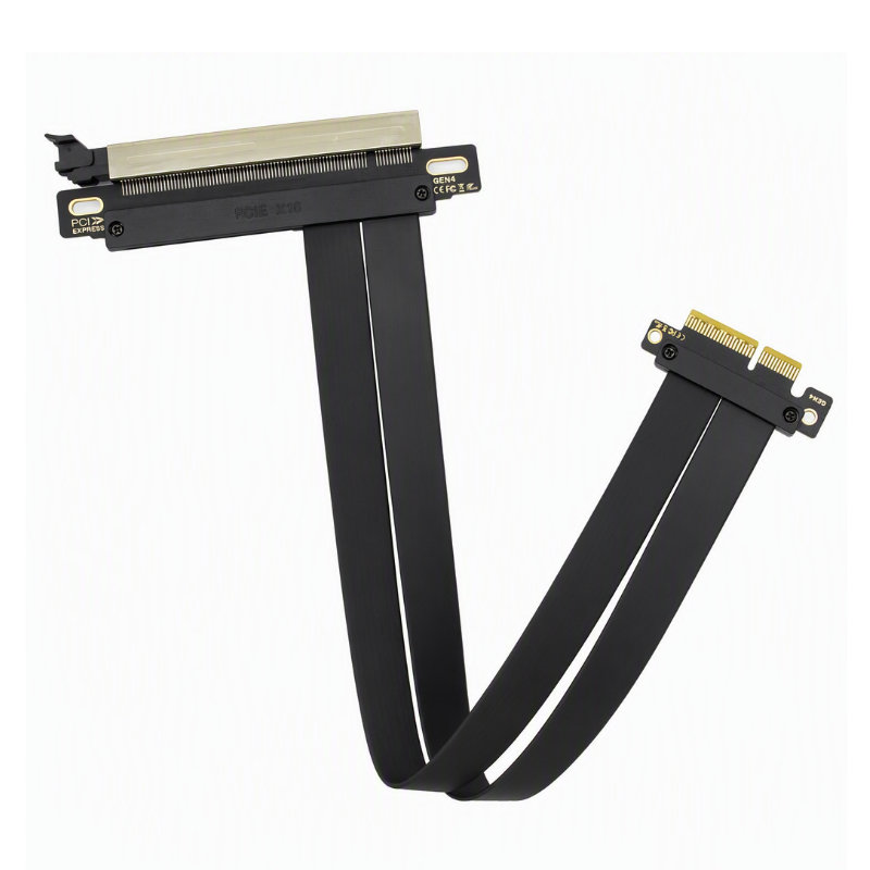 PCIe 4.0 x4 to x16 Flexible GPU Riser Cable
