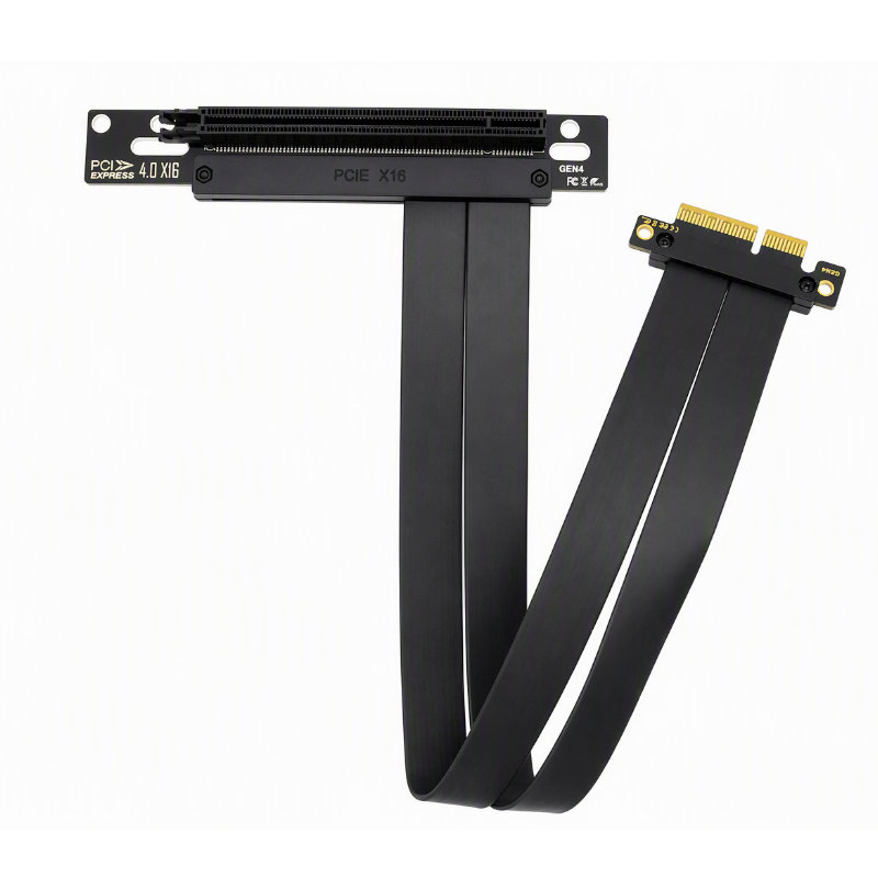 PCIe 4.0 x16 Male to Female 180° GPU Riser Cable PCIe 4.0 x16 Male to Female 180° GPU Riser Cable