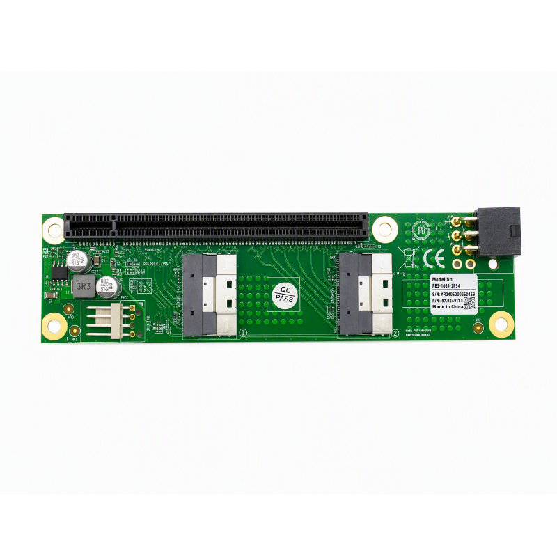 PCIe 4.0 x16 GPU Riser Card with Dual SlimSAS SFF-8654 8i Ports