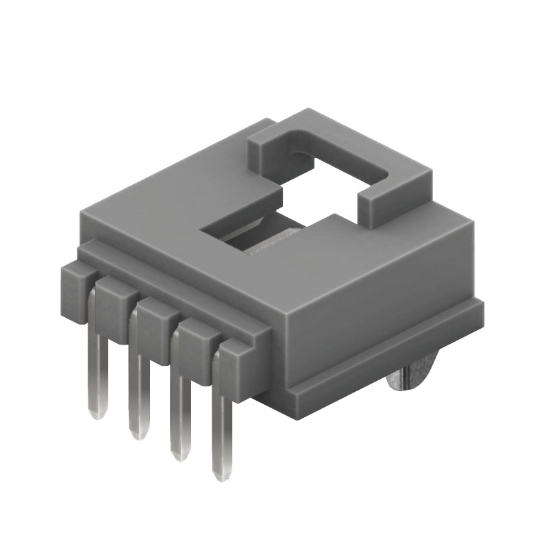 2.54mm 4P SL Header Connector 705550003 R/A with Peg 70555